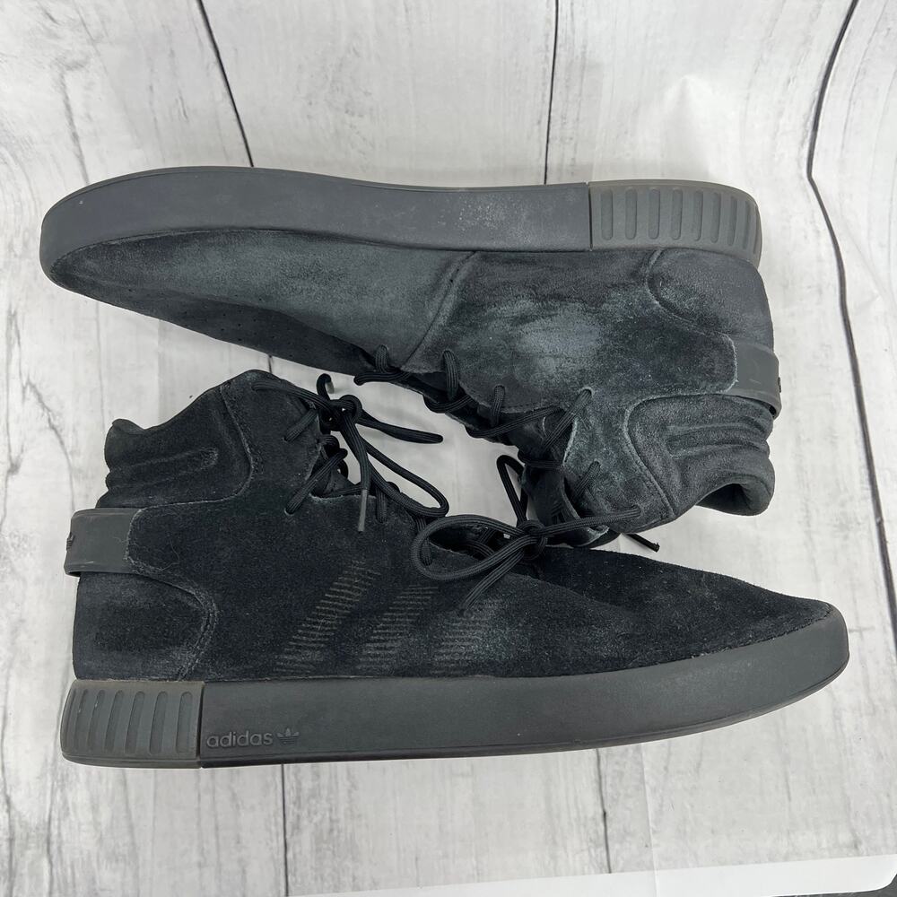 Adidas Tubular Invader Mens US 13 Black Suede Basketball Sneaker Shoes S81797 - Picture 2 of 11